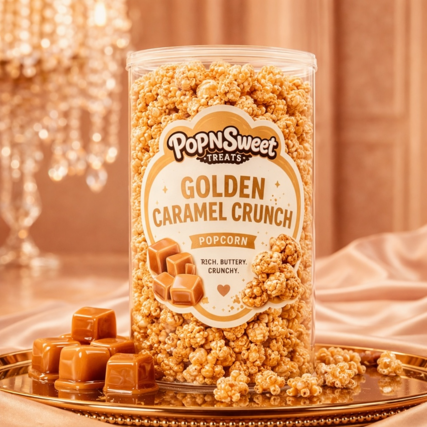 Golden Caramel Crunch Gourmet Popcorn – Sweet, Buttery, Handcrafted Flavor